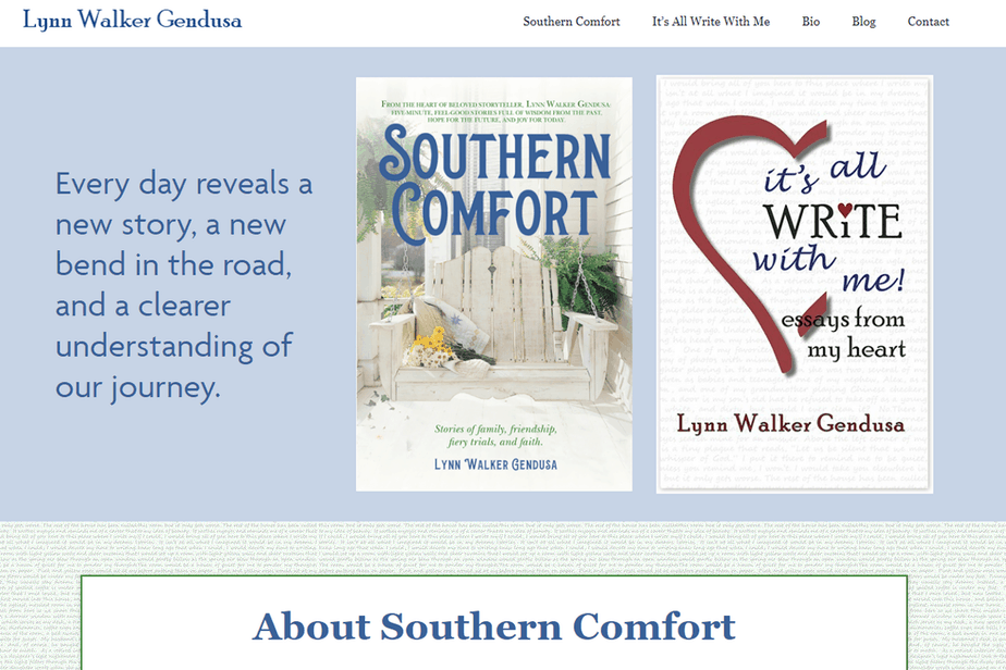Lynn Walker Gendusa, Columnist and Writer, author of "Southern Comfort"